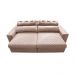 Sofá Retrátil e Reclinável 2,15m Molas Ensacadas Cama inBox Style Thermo Gel Linho Bege Escuro
