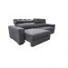 Sofá Retrátil e Reclinável 2,15m Molas Ensacadas Cama inBox Style Thermo Gel Linho Cinza Escuro