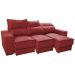 Sofá Retrátil e Reclinável 2,25m Cama inBox Canadá com Molas Velusoft Vermelho