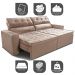 Sofá Retrátil e Reclinável 2,30m Cama inBox Charm Velusoft Bege