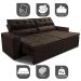 Sofá Retrátil e Reclinável 2,30m Cama inBox Charm Velusoft Café
