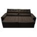 Sofá Retrátil e Reclinável 2,30m Cama inBox Charm Velusoft Café