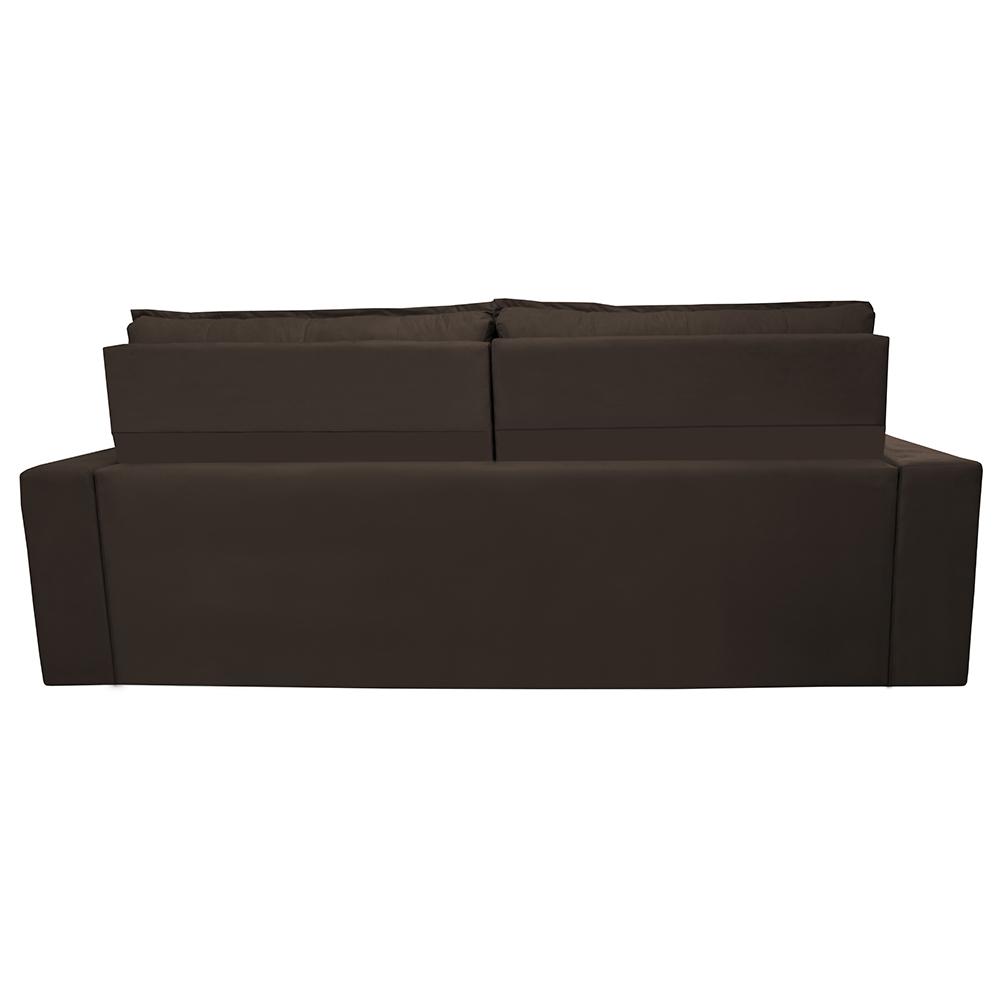 Sofá Retrátil e Reclinável 2,30m Cama inBox Charm Velusoft Café