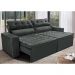 Sofá Retrátil e Reclinável 2,30m Cama inBox Charm Velusoft Cinza
