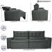 Sofá Retrátil e Reclinável 2,30m Cama inBox Charm Velusoft Cinza