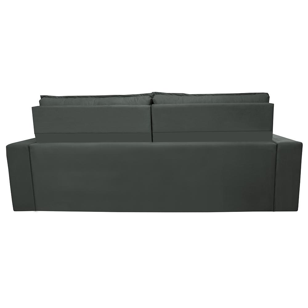 Sofá Retrátil e Reclinável 2,30m Cama inBox Charm Velusoft Cinza