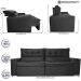 Sofá Retrátil e Reclinável 2,30m Cama inBox Charm Velusoft Preto