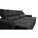 Sofá Retrátil e Reclinável 2,30m Cama inBox Charm Velusoft Preto