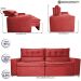 Sofá Retrátil e Reclinável 2,30m Cama inBox Charm Velusoft Vermelho