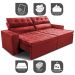 Sofá Retrátil e Reclinável 2,30m Cama inBox Charm Velusoft Vermelho