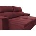 Sofá Retrátil e Reclinável 2,30m Cama inBox Flórida com Molas e Bordado 3D Velusoft Vinho