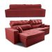 Sofá Retrátil e Reclinável 2,32m Luxos Cama inBox Velusoft Vermelho