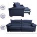 Sofá Retrátil e Reclinável 2,32m Molas Ensacadas Cama inBox Alemanha de Viscoelástico Velusoft Azul