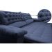 Sofá Retrátil e Reclinável 2,32m Molas Ensacadas Cama inBox Alemanha de Viscoelástico Velusoft Azul