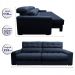 Sofá Retrátil e Reclinável 2,32m Molas Ensacadas Cama inBox Brasil Velusoft Azul