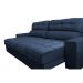 Sofá Retrátil e Reclinável 2,32m Molas Ensacadas Cama inBox Brasil Velusoft Azul