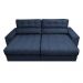 Sofá Retrátil e Reclinável 2,32m Molas Ensacadas Cama inBox Brasil Velusoft Azul