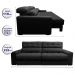 Sofá Retrátil e Reclinável 2,32m Molas Ensacadas Cama inBox Brasil Velusoft Preto