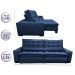 Sofá Retrátil e Reclinável 2,32m Molas Ensacadas Cama inBox Catar Velusoft Azul