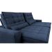 Sofá Retrátil e Reclinável 2,32m Molas Ensacadas Cama inBox Catar Velusoft Azul
