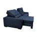 Sofá Retrátil e Reclinável 2,32m Molas Ensacadas Cama inBox Catar Velusoft Azul