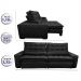Sofá Retrátil e Reclinável 2,32m Molas Ensacadas Cama inBox Catar Velusoft Preto