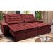 Sofá Retrátil e Reclinável 2,32m Molas Ensacadas Cama inBox Catar Velusoft Vermelho