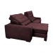 Sofá Retrátil e Reclinável 2,32m Molas Ensacadas Cama inBox Catar Velusoft Vinho
