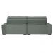 Sofá Retrátil e Reclinável 2,32m com Molas Cama inBox Estilo Suede Velusoft Cinza