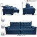 Sofá Retrátil e Reclinável 2,35m Cama inBox Big Fresh com SoftGel D40 Velupluma Azul
