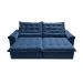 Sofá Retrátil e Reclinável 2,35m Cama inBox Big Fresh com SoftGel D40 Velupluma Azul