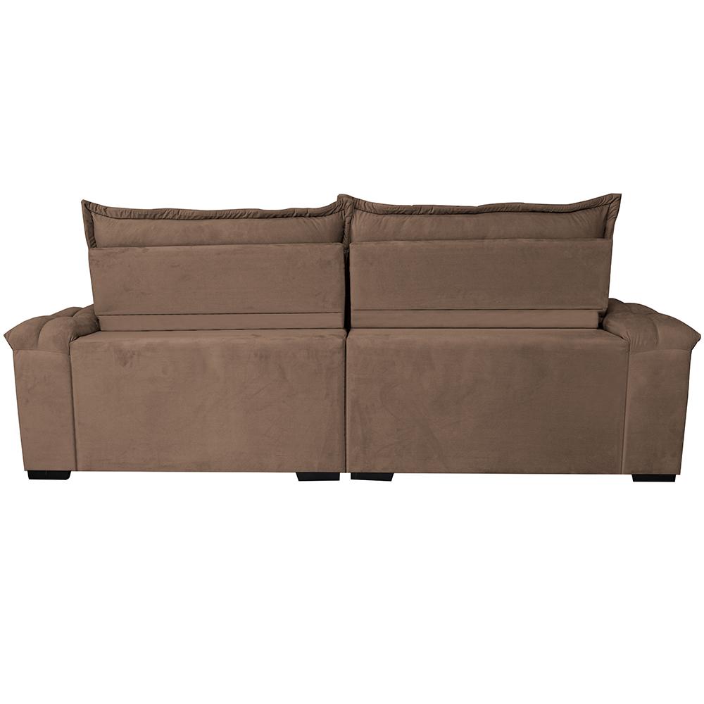 Sofá Retrátil e Reclinável 2,35m Cama inBox Big Fresh com SoftGel D40 Velupluma Castor