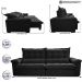 Sofá Retrátil e Reclinável 2,35m Cama inBox Big Fresh com SoftGel D40 Velupluma Preto