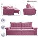 Sofá Retrátil e Reclinável 2,35m Cama inBox Big Fresh com SoftGel D40 Velupluma Rose
