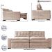 Sofá Retrátil e Reclinável 2,35m Cama inBox Big Puffer com SoftGel D40 Velupluma Bege