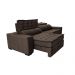 Sofá Retrátil e Reclinável 2,35m Cama inBox Big Puffer com SoftGel D40 Velupluma Café