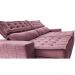 Sofá Retrátil e Reclinável 2,35m Cama inBox Big Puffer com SoftGel D40 Velupluma Rose