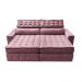 Sofá Retrátil e Reclinável 2,35m Cama inBox Big Puffer com SoftGel D40 Velupluma Rose