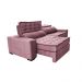Sofá Retrátil e Reclinável 2,35m Cama inBox Big Puffer com SoftGel D40 Velupluma Rose