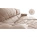 Sofá Retrátil e Reclinável 2,35m Molas Ensacadas Cama inBox Big Home com Bordado 3D Velusoft Bege