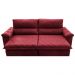Sofá Retrátil e Reclinável 2,35m Molas Ensacadas Cama inBox Big Home com Bordado 3D Velusoft Vinho