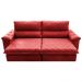 Sofá Retrátil e Reclinável 2,35m Molas Ensacadas Cama inBox Big Home com Bordado Velusoft Vermelho