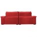 Sofá Retrátil e Reclinável 2,35m Molas Ensacadas Cama inBox Big Home com Bordado Velusoft Vermelho