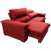 Sofá Retrátil e Reclinável 2,35m Molas Ensacadas Cama inBox Big Home com Bordado Velusoft Vermelho