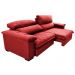 Sofá Retrátil e Reclinável 2,35m Molas Ensacadas Cama inBox Big Home com Bordado Velusoft Vermelho