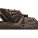 Sofá Retrátil e Reclinável 2,35m Molas Ensacadas Cama inBox Big Space com Bordado 3D Velusoft Café