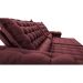 Sofá Retrátil e Reclinável 2,35m Molas Ensacadas Cama inBox Big Space com Bordado 3D Velusoft Vinho
