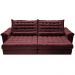 Sofá Retrátil e Reclinável 2,35m Molas Ensacadas Cama inBox Big Space com Bordado 3D Velusoft Vinho