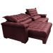 Sofá Retrátil e Reclinável 2,35m Molas Ensacadas Cama inBox Big Space com Bordado 3D Velusoft Vinho