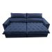 Sofá Retrátil e Reclinável 2,35m Molas Ensacadas Cama inBox Elegance com ThermoGel Velusoft Azul